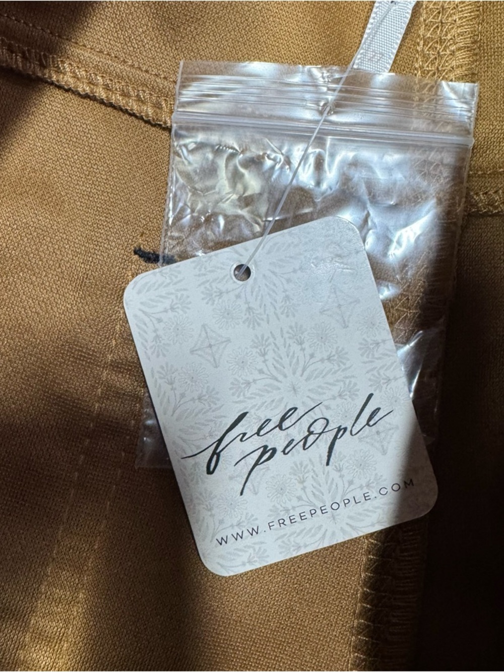 NWT New Free People Dylan Vegan Suede Long Shorts In Caramel Cafe Size 27 - Picture 11 of 11
